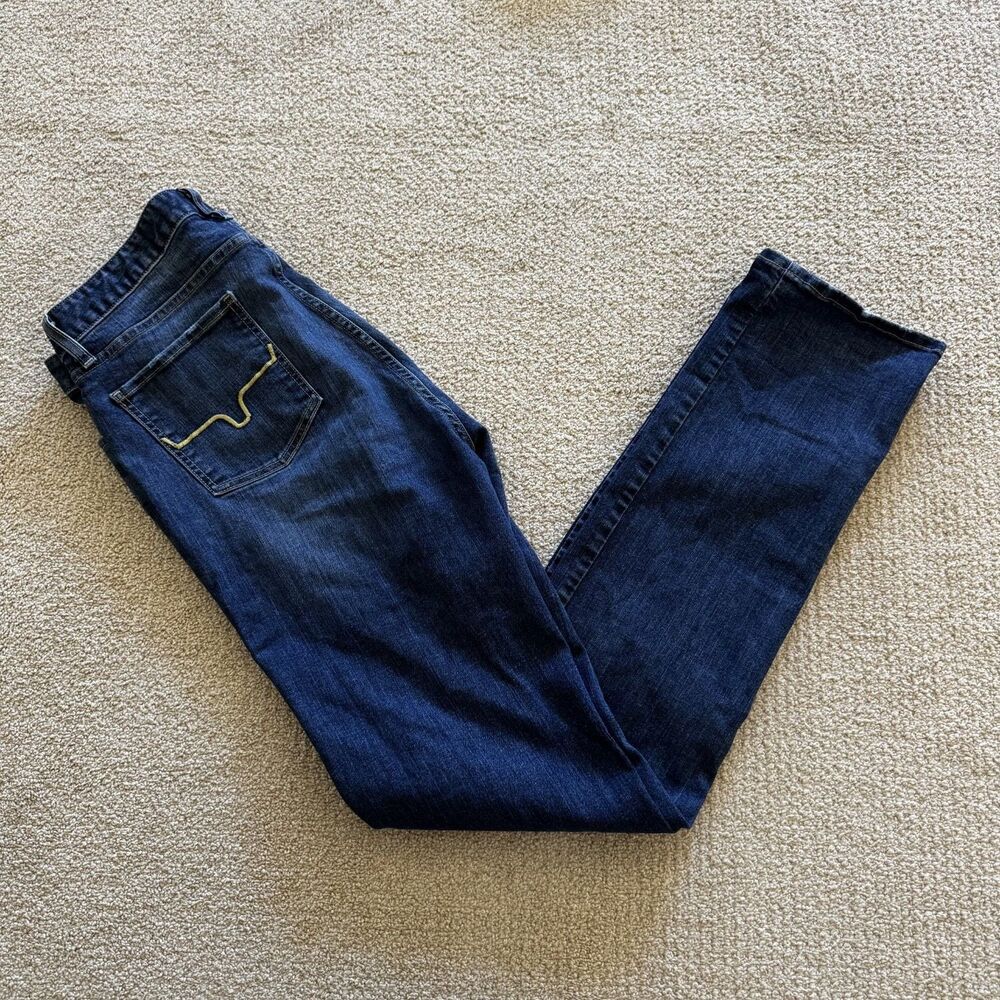 Kimes Ranch Western Jeans Sarah Womens 14/36 Blue Embroidered Stretch